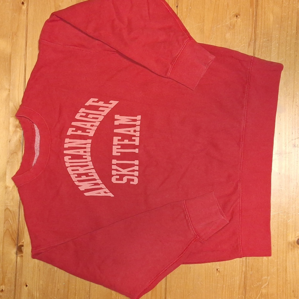 AE Misses Sweatshirt- Size XS, but fits like a small- Color is Red- Warm!